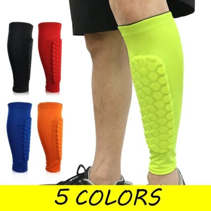 Espinilleras de fútbol, ​​soportes y mangas de protección para piernas; equipo de protección deportiva para entrenamiento (fútbol, ​​baloncesto) — Talla juvenil.