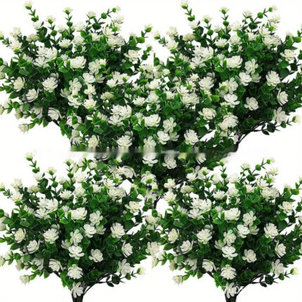 Planta artificial de eucalipto y camelia de plástico