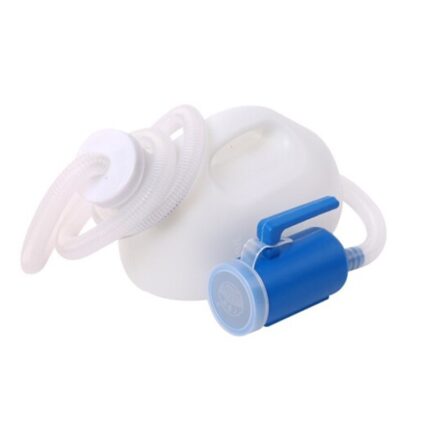Urinario para personas mayores con tubo y recipiente colector para hombres