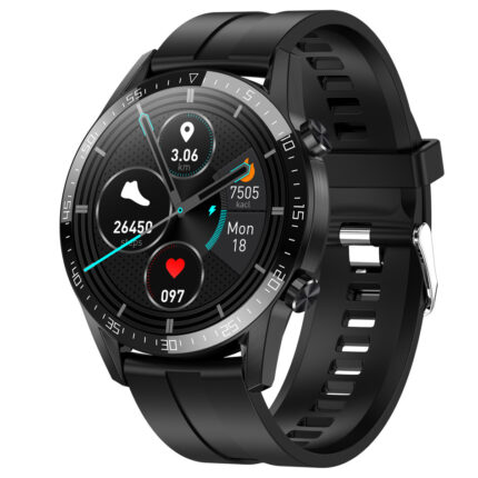 Pulsera inteligente con pantalla totalmente táctil y monitor de frecuencia cardíaca, presión arterial, oxígeno en sangre y sueño.