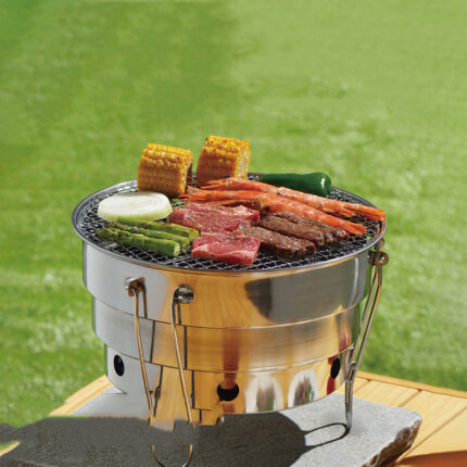 Parrilla portátil plegable de acero inoxidable para exteriores