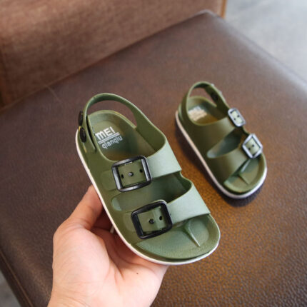 Zapatos de playa de plástico antideslizantes para niños, estilo británico