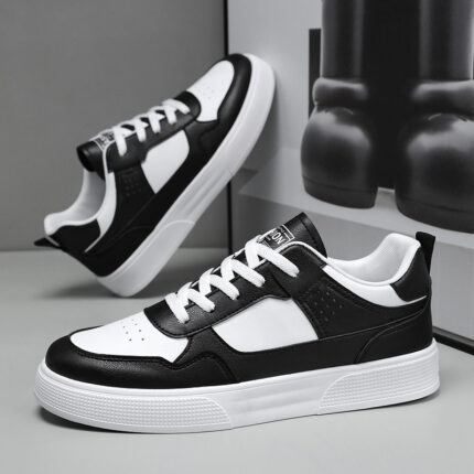 Zapatillas para hombre, zapatillas blancas transpirables, calzado deportivo casual y versátil estilo skate