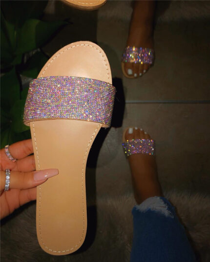 Sandalias de playa con pedrería
